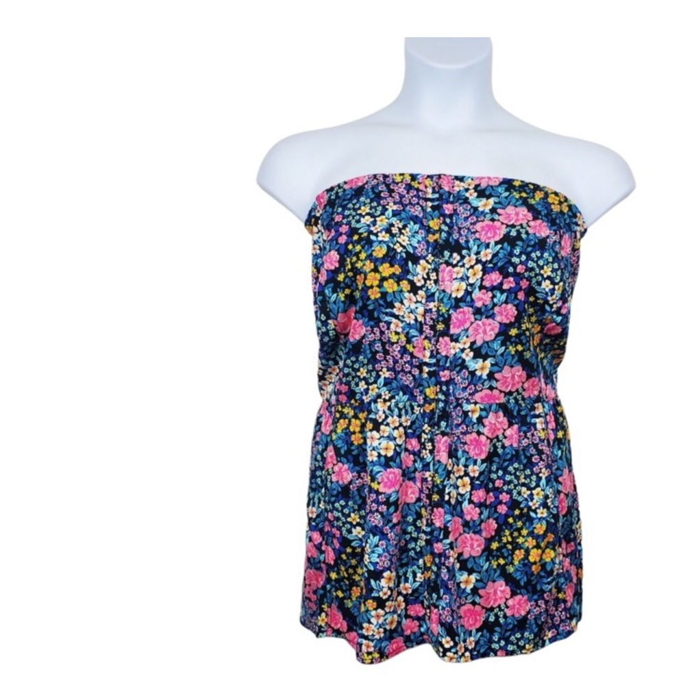 Torrid Floral Tube Top w/Corset Back